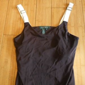Ralph Lauren strappy travel brown adjustable top M
